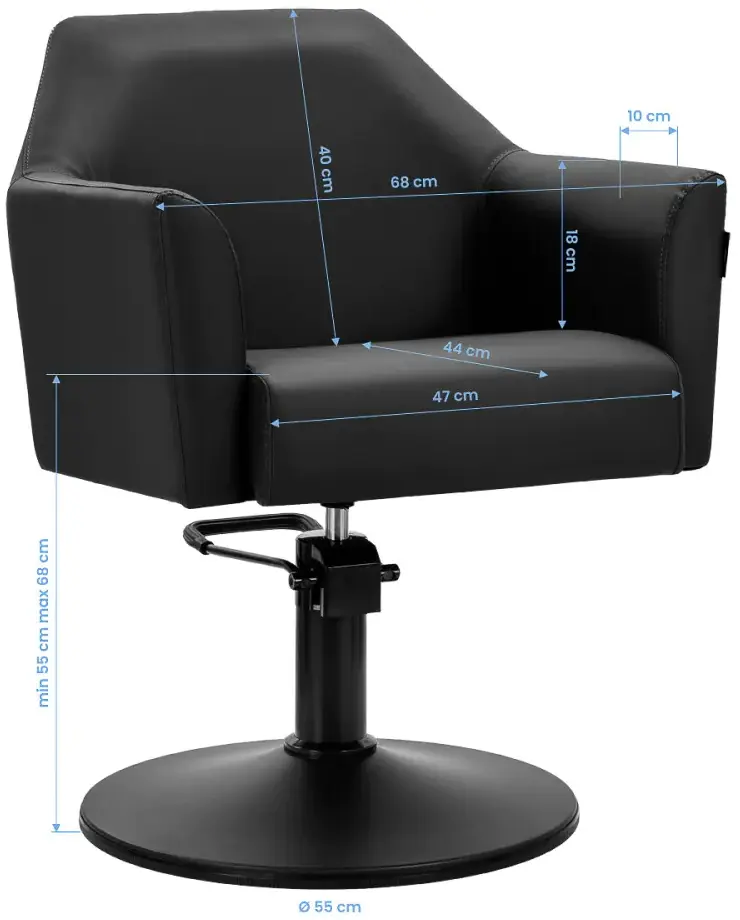 Fotoliu de coafor Gabbiano Davos 153421 (Black)