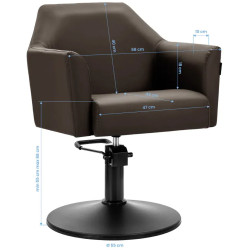 Кресло парикмахерское Gabbiano Davos 153422 (Brown/Black) Thumb