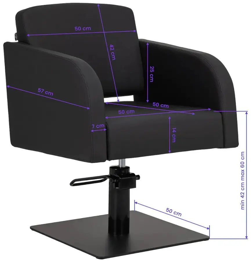 Fotoliu de coafor Gabbiano Elda 154196 (Black) - 3