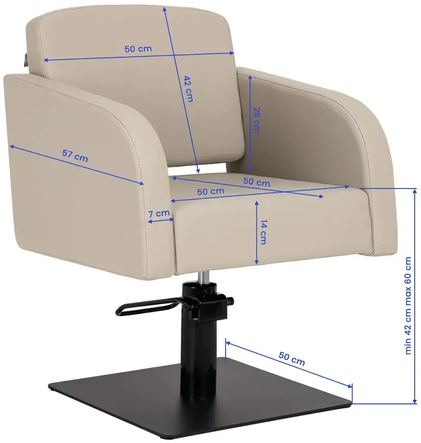 Кресло парикмахерское Gabbiano Elda 154198 (Greige/Black) - 3