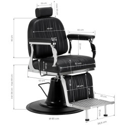 Fotoliu de coafor Gabbiano Elias 155287 (Black) Thumb