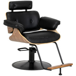 Кресло парикмахерское Gabbiano Florencja 155651 (Black/Walnut)