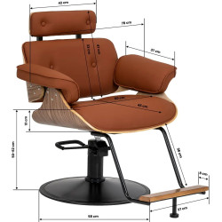 Кресло парикмахерское Gabbiano Florencja 155652 (Brown/Black/Natural) Thumb