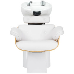 Кресло парикмахерское Gabbiano Florencja 155655 (White/Natural) Thumb