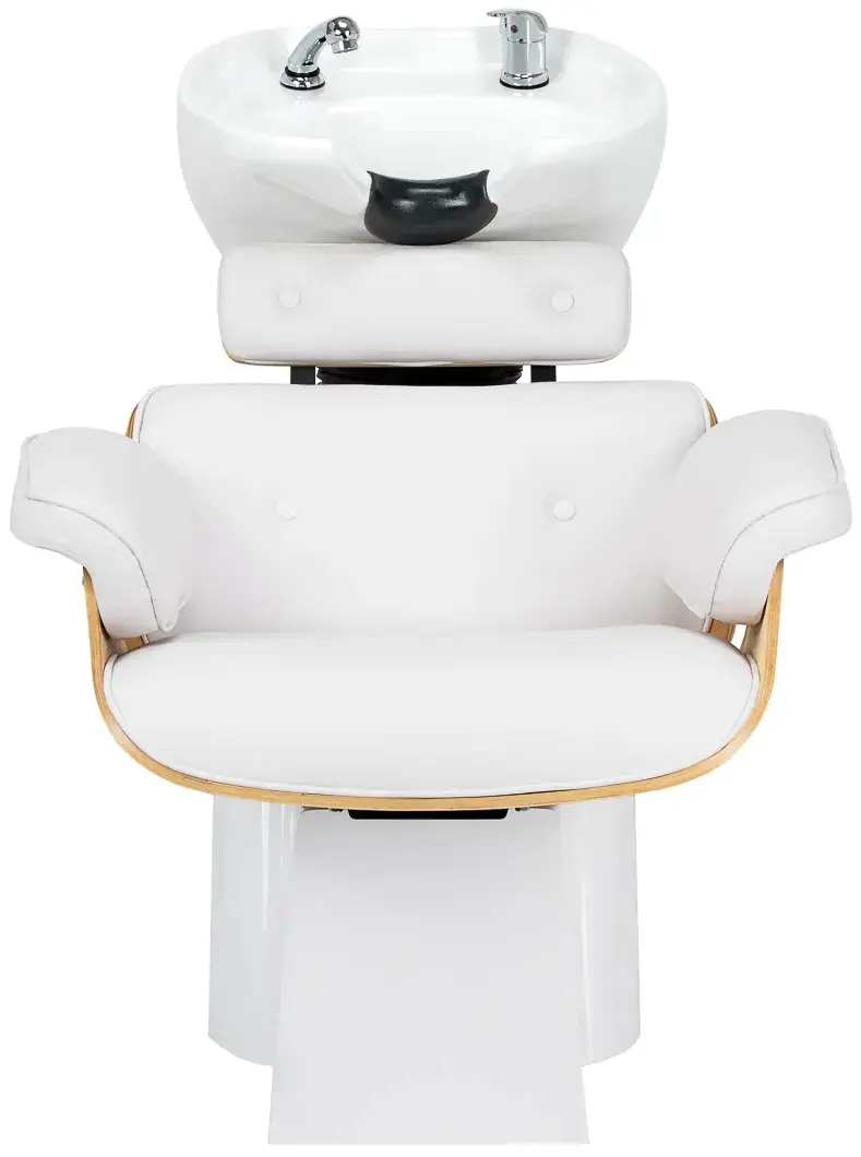 Кресло парикмахерское Gabbiano Florencja 155655 (White/Natural) - 3