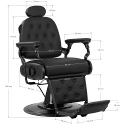 Fotoliu de coafor Gabbiano Francesco 153411 (Black) Thumb