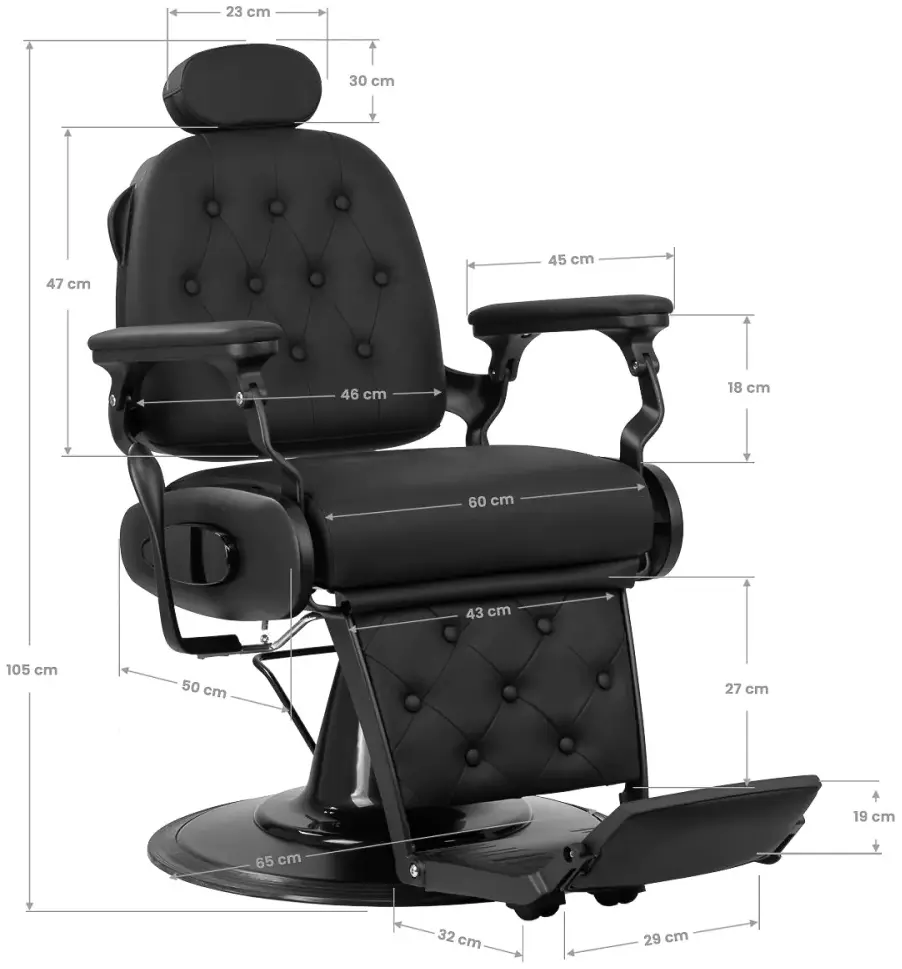 Fotoliu de coafor Gabbiano Francesco 153411 (Black)