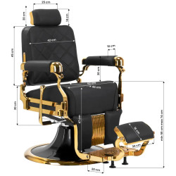 Кресло парикмахерское Gabbiano Leonardo 148992 (Black/Gold) Thumb