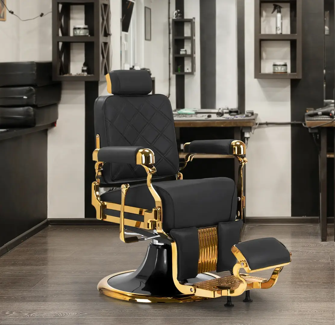Кресло парикмахерское Gabbiano Leonardo 148992 (Black/Gold)