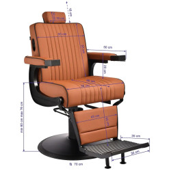 Fotoliu de coafor Gabbiano Levi 154191 (Brown/Black) Thumb