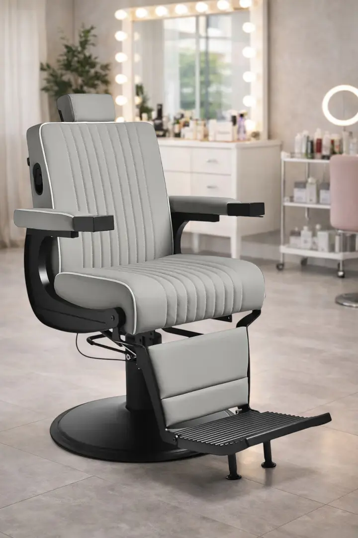 Fotoliu de coafor Gabbiano Levi 155574 (Grey/Black)