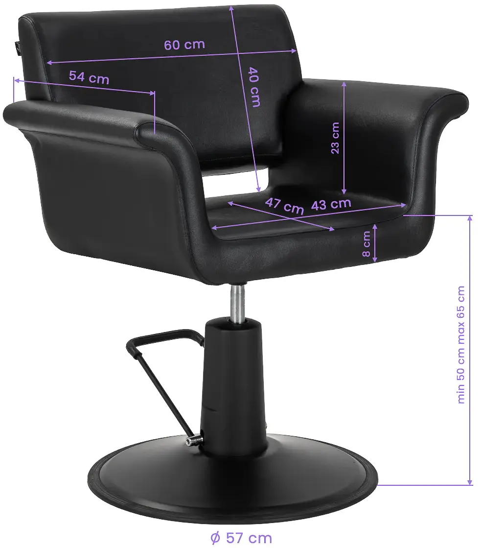 Fotoliu de coafor Gabbiano Lucca 154152 (Black)