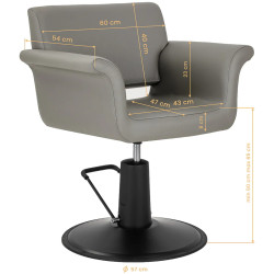 Fotoliu de coafor Gabbiano Lucca 154153 (Grey) Thumb