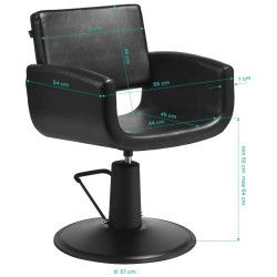 Кресло парикмахерское Gabbiano Mataro 154158 (Black) Thumb