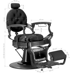 Fotoliu de coafor Gabbiano Niccolo 148993 (Black) Thumb