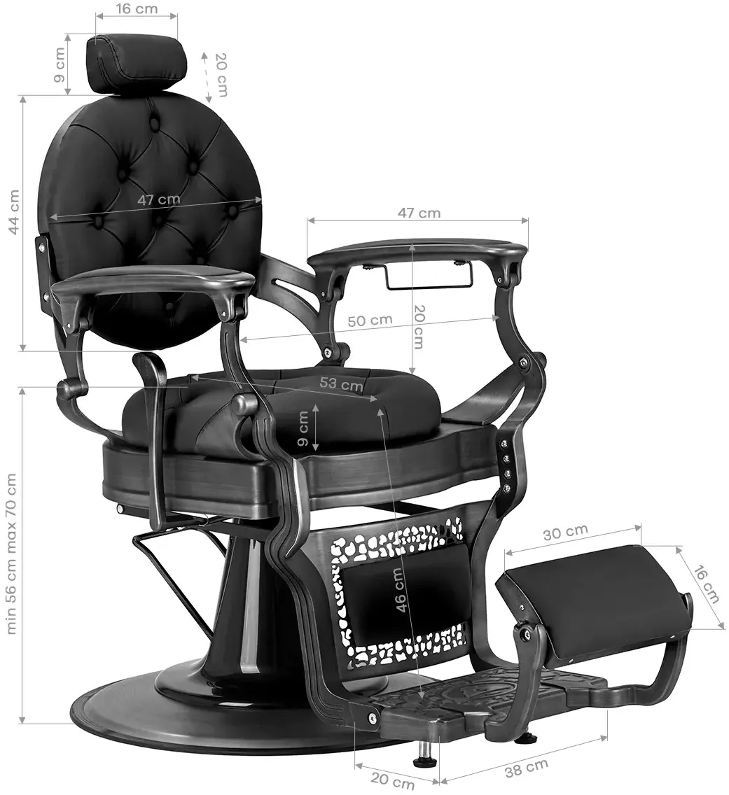 Fotoliu de coafor Gabbiano Niccolo 148993 (Black)