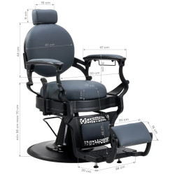 Fotoliu de coafor Gabbiano Niccolo 153416 (Grey) Thumb