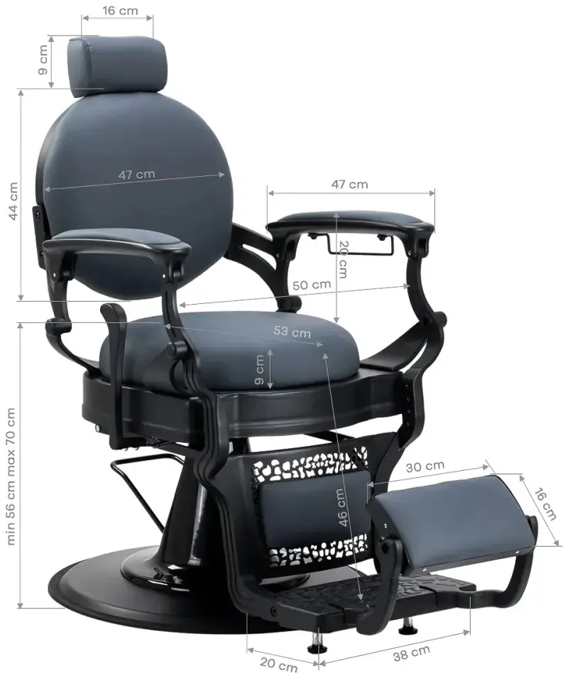 Fotoliu de coafor Gabbiano Niccolo 153416 (Grey) - 18