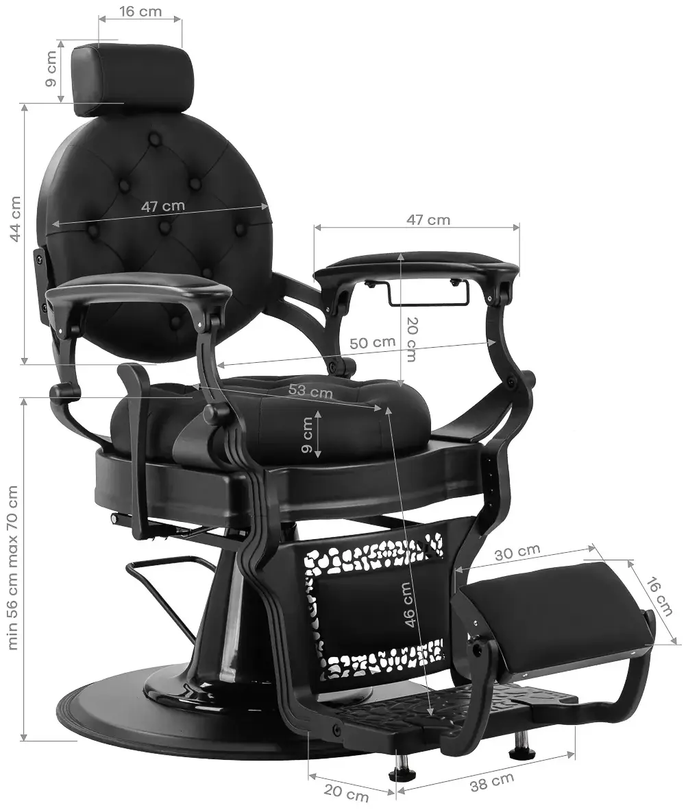 Fotoliu de coafor Gabbiano Niccolo 153417 (Black)