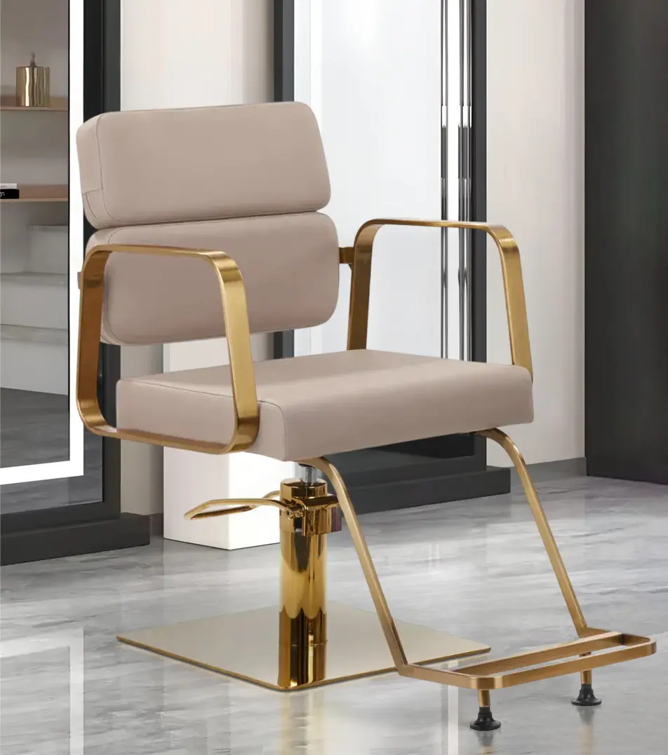 Кресло парикмахерское Gabbiano Porto 148046 (Beige/Gold)