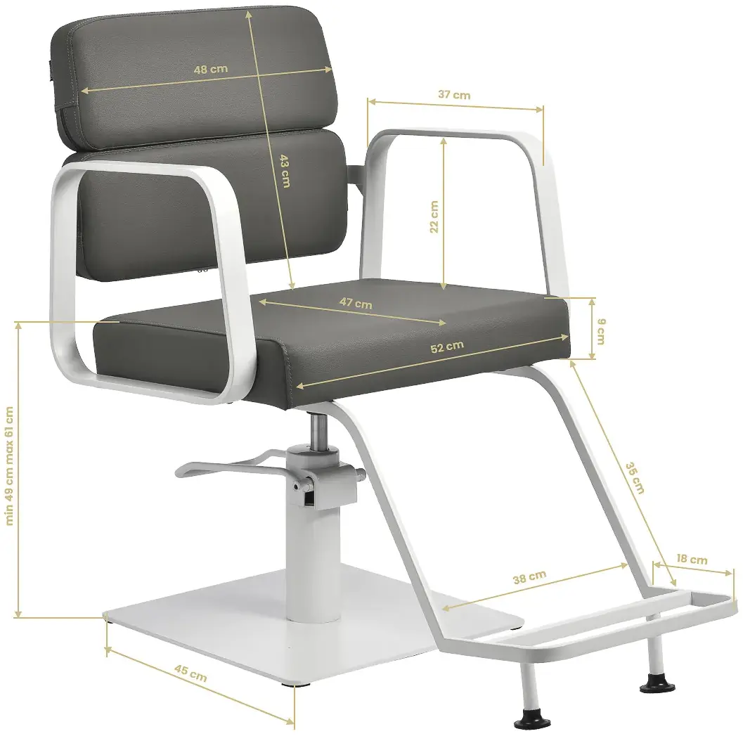 Fotoliu de coafor Gabbiano Porto 154142 (White/Grey)