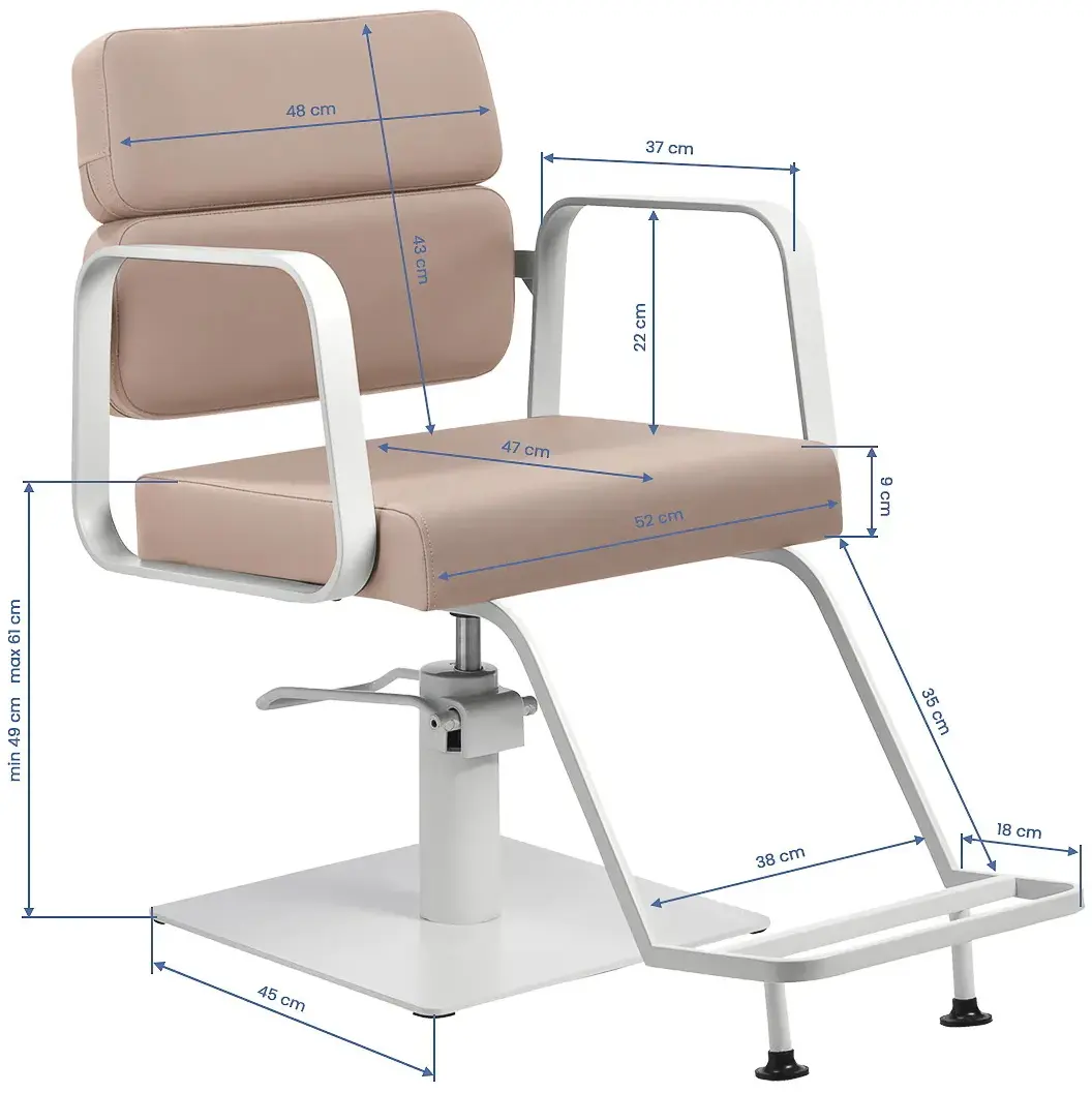 Fotoliu de coafor Gabbiano Porto 154144 (Beige/White)