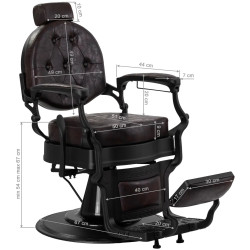 Fotoliu de coafor Gabbiano President 152034 (Brown) Thumb