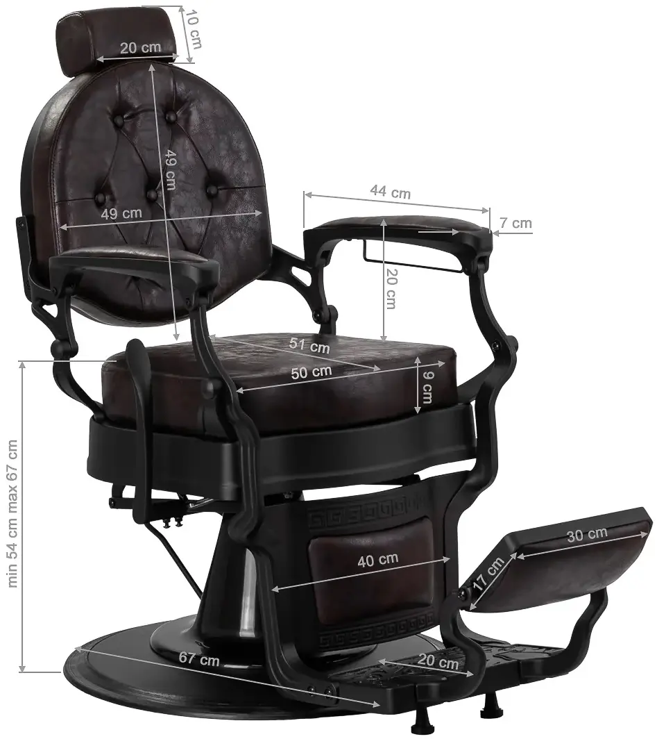 Fotoliu de coafor Gabbiano President 152034 (Brown)