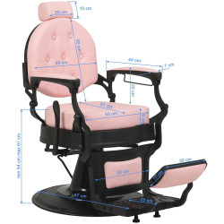 Fotoliu de coafor Gabbiano President 155248 (Pink/Black) Thumb