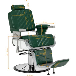 Fotoliu de coafor Gabbiano Royal X 155726 (Green/Silver) Thumb