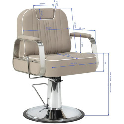 Кресло парикмахерское Gabbiano Rufo 154694 (Beige/Silver) Thumb