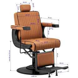 Fotoliu de coafor Gabbiano Visionerio 152037 (Light Brown/Black) Thumb