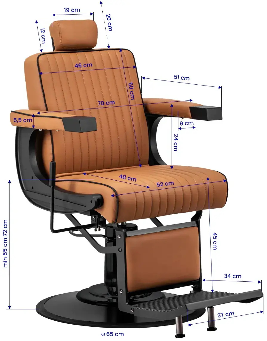 Fotoliu de coafor Gabbiano Visionerio 152037 (Light Brown/Black) - 3