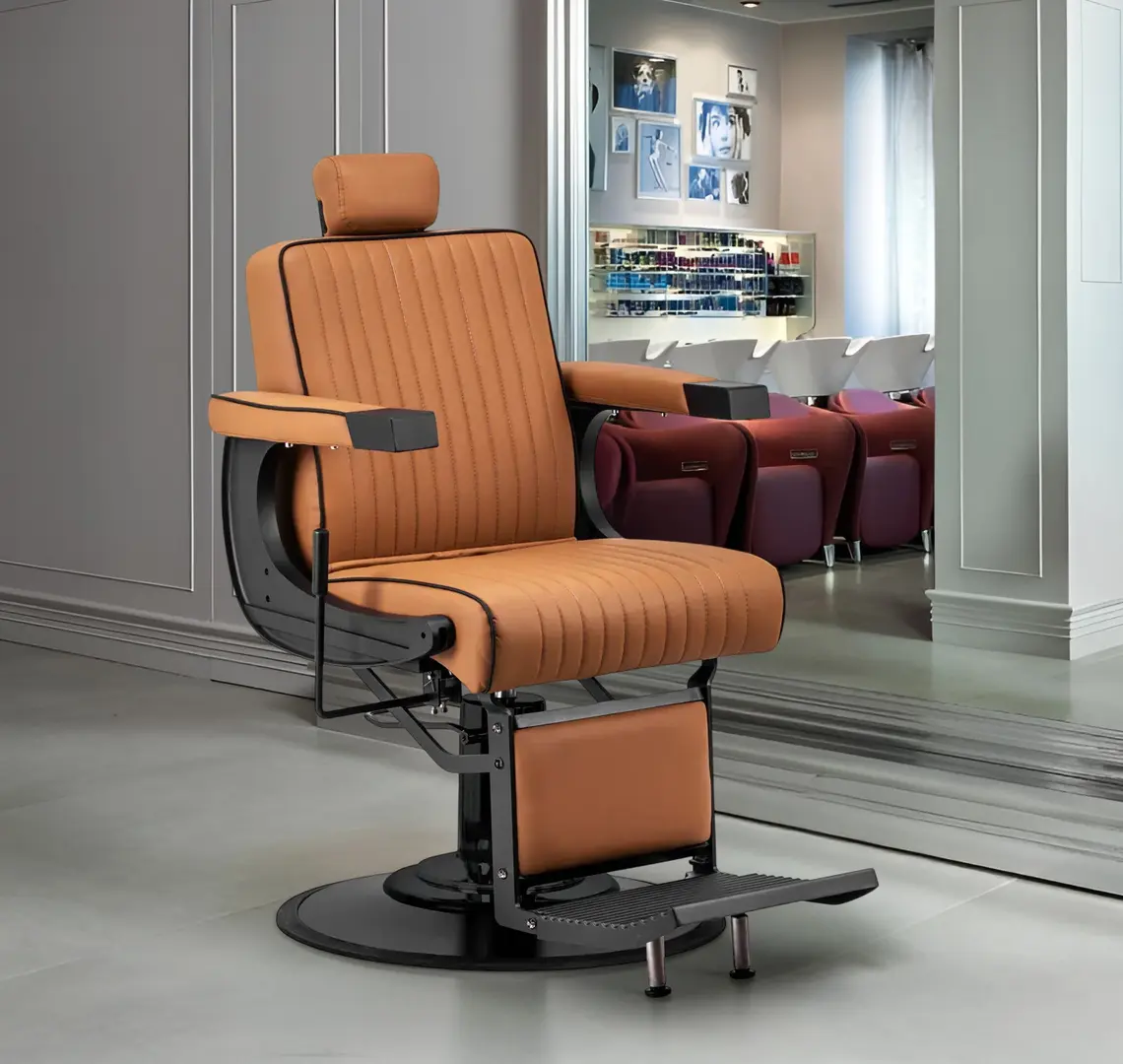 Fotoliu de coafor Gabbiano Visionerio 152037 (Light Brown/Black)