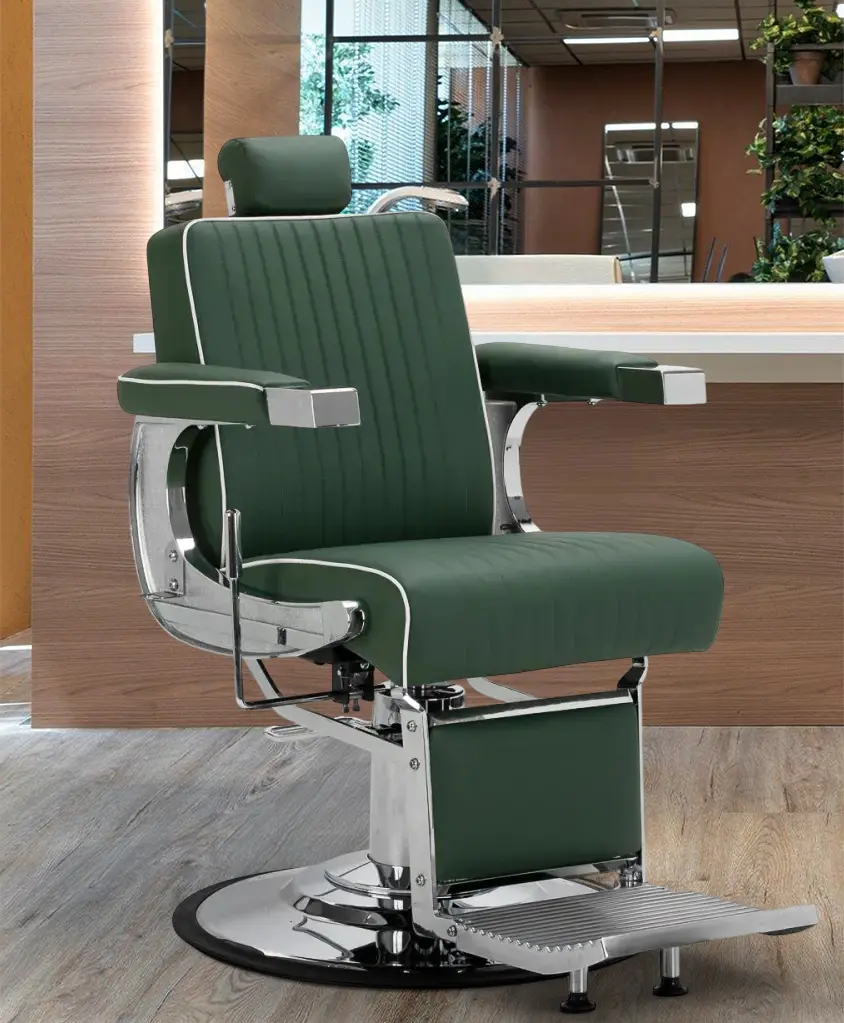 Кресло парикмахерское Gabbiano Visionerio 155243 (Green/Chrome)