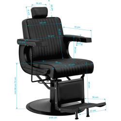 Fotoliu de coafor Gabbiano Visionerio 155245 (Black) Thumb