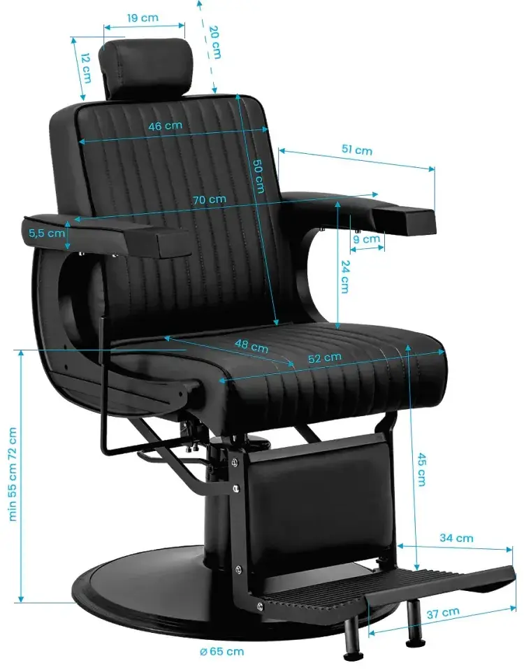 Fotoliu de coafor Gabbiano Visionerio 155245 (Black) - 3