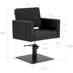 Кресло парикмахерское Gabbiano Vitoria 154193 (Black) Thumb