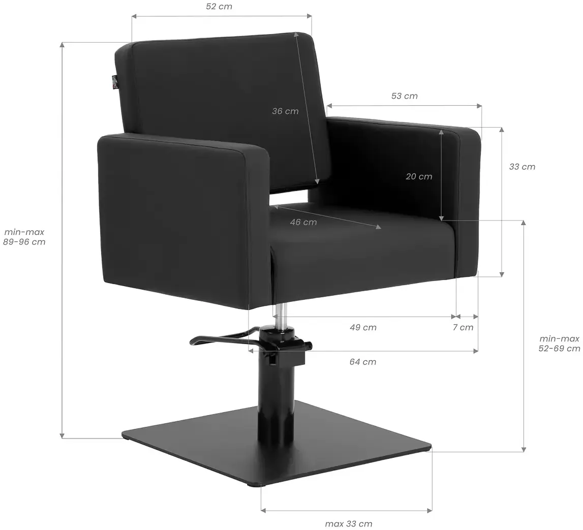 Кресло парикмахерское Gabbiano Vitoria 154193 (Black) - 2