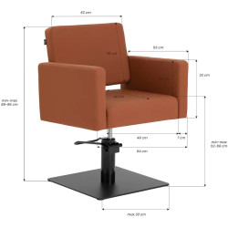 Кресло парикмахерское Gabbiano Vitoria 154194 (Brown/Black) Thumb