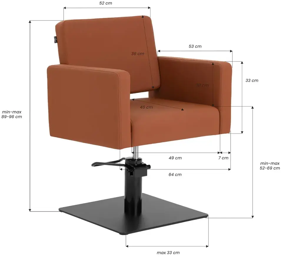 Кресло парикмахерское Gabbiano Vitoria 154194 (Brown/Black) - 3