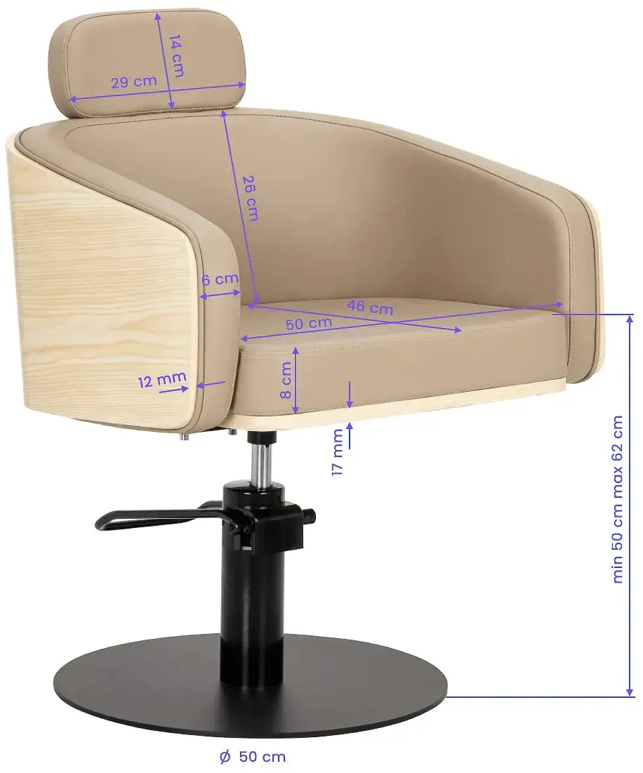 Fotoliu de coafor Gabbiano Wratislavia 154164 (Beige/Black)