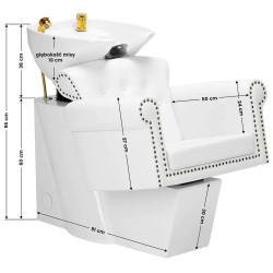 Scafa pentru frizerie Gabbiano Berlin 112855 (Gold/White) Thumb