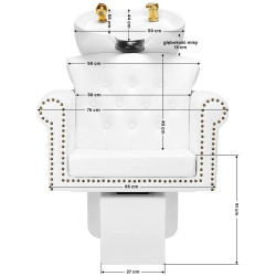 Scafa pentru frizerie Gabbiano Berlin 112855 (Gold/White) Thumb