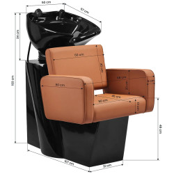 Мойка парикмахерская Gabbiano Bilbao 154209 (Brown) Thumb