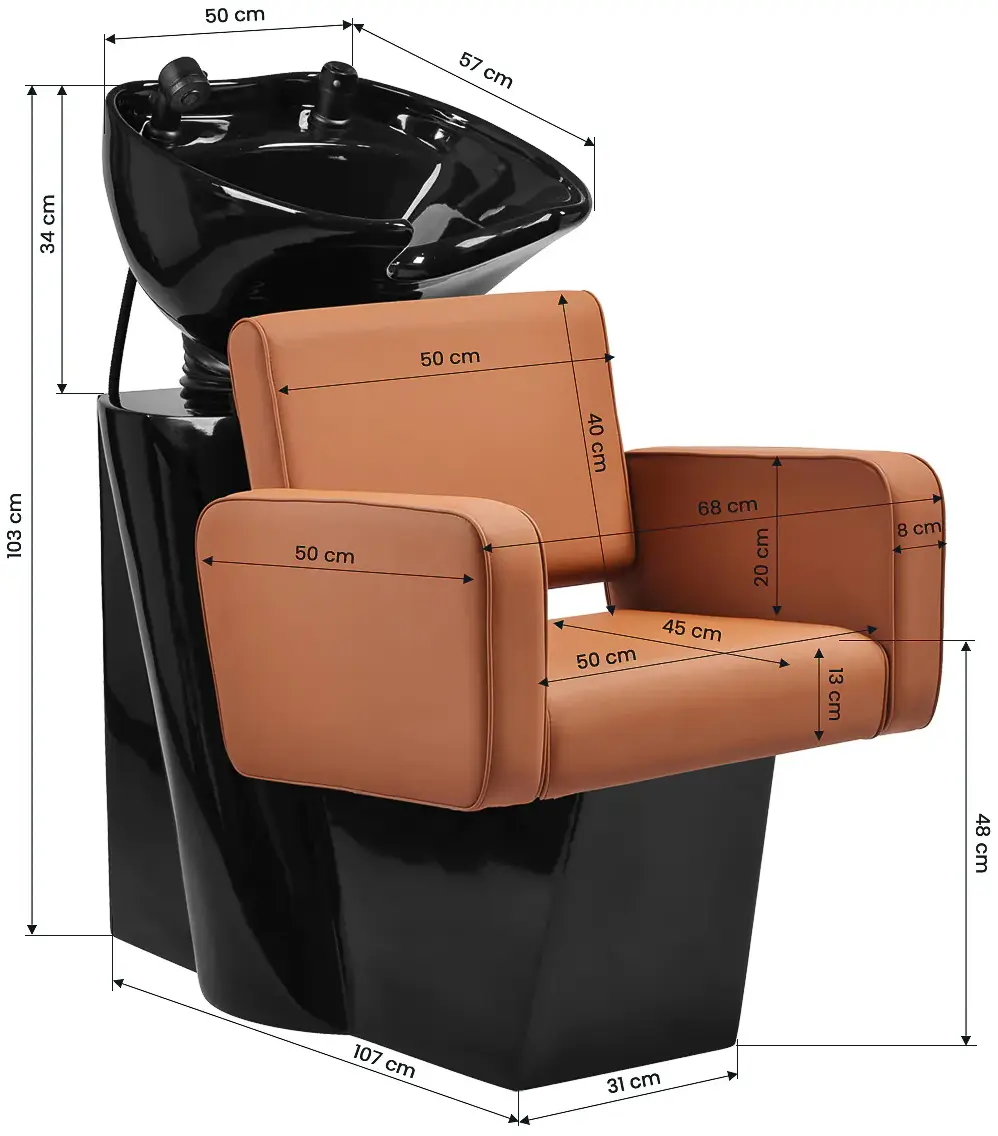 Мойка парикмахерская Gabbiano Bilbao 154209 (Brown)