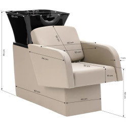 Мойка парикмахерская Gabbiano Elda 154207 (Grey/Beige) Thumb