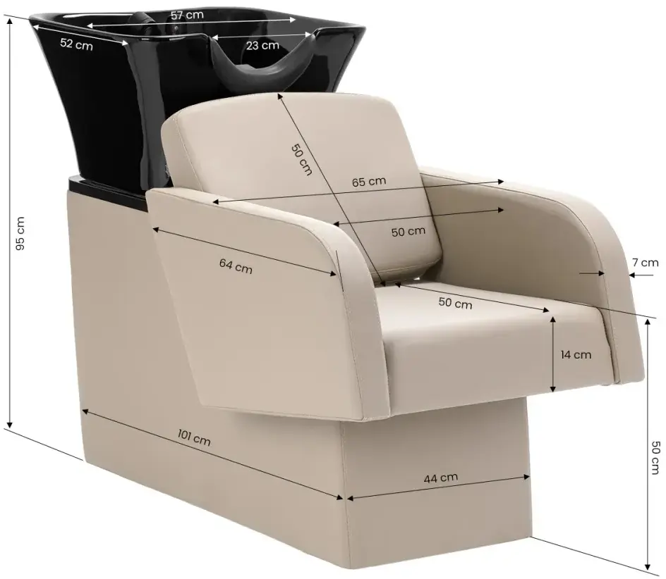 Мойка парикмахерская Gabbiano Elda 154207 (Grey/Beige) - 3