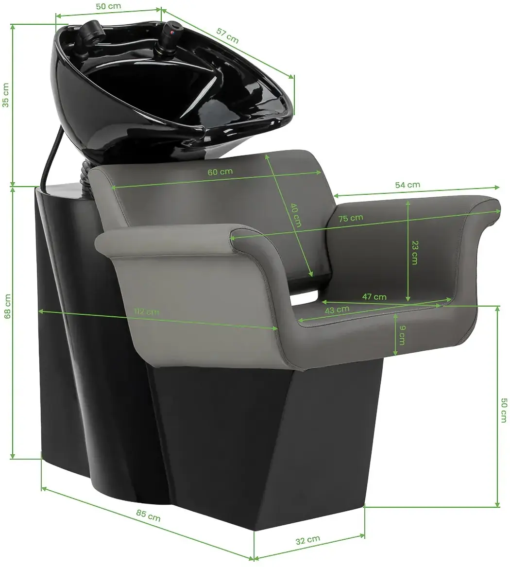 Scafa pentru frizerie Gabbiano Lucca 154156 (Grey/Black) - 3