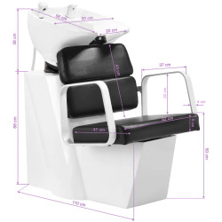 Scafa pentru frizerie Gabbiano Porto 154148 (White/Black) Thumb